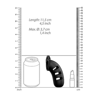 Shots Mancage Silicone Chastity Cage Model 21 4.5 Ilove is love buy sex toys in singapore u4ria loveislovenches in Length Black 