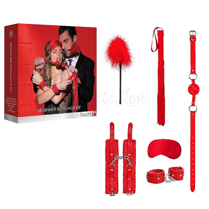 Shots Ouch! Beginners Bondage Kit Red