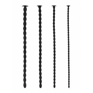 Shots Ouch Silicone Spiral Screw Plug Set Advanced Urethral Sounding Black  Buy in Singapore Loveislove U4Ria 