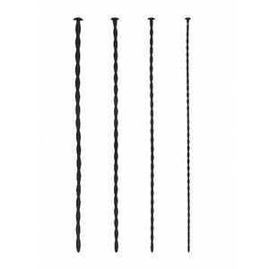 Shots Ouch Silicone Spiral Screw Plug Set Beginner Urethral Sounding Black Buy in Singapore LoveisLove U4Ria 