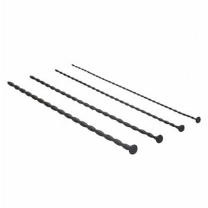 Shots Ouch Silicone Spiral Screw Plug Set Beginner Urethral Sounding Black Buy in Singapore LoveisLove U4Ria 