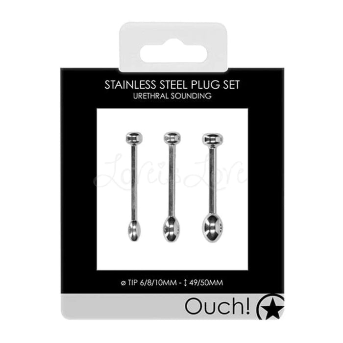 Shots Ouch Urethral Sounding Metal Plug Set (Last Piece)