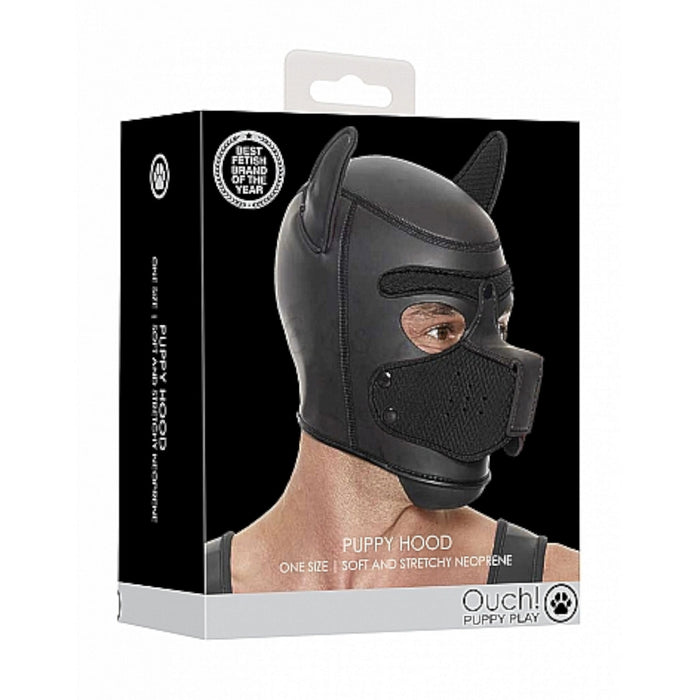 Shots Ouch! Puppy Play Hood Neoprene Black