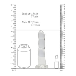 Shots RealRock Crystal Clear Non-Realistic Dildo With Suction Cup 7 Inch Buy in Singapore LoveisLove U4Ria 