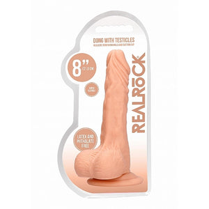 Shots RealRock Dong With Testicles 7 inches/17 cm or 8 inches/20 cm love is love buy sex toys in singapore u4ria loveislove