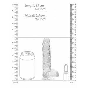 Shots RealRock Realistic Dildo With Balls 15 cm Transparent Buy in Singapore LoveisLove U4Ria 