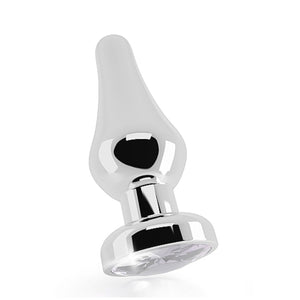 Shots Rich R6 Silver Plug 4.5 Inch With Clear Sapphire Buy in Singapore LoveisLove U4Ria 