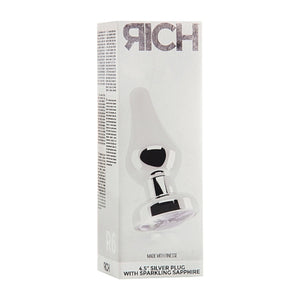 Shots Rich R6 Silver Plug 4.5 Inch With Clear Sapphire Buy in Singapore LoveisLove U4Ria 