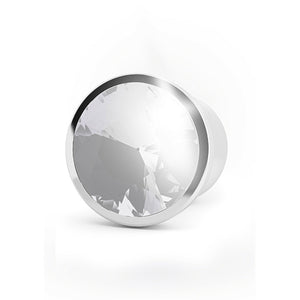 Shots Rich R6 Silver Plug 4.5 Inch With Clear Sapphire Buy in Singapore LoveisLove U4Ria 