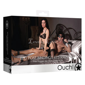 Shots Ouch Bed Post Bindings Restraint Kit Black Buy in Singapore LoveisLove U4Ria 