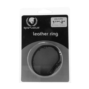 Spartacus Original Oiltan Leather Adjustable Cock Ring With Snap Fastener in Black Buy in Singapore LoveisLove U4Ria