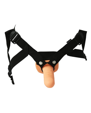 Sportsheet Everlaster Stud Strap-On Harness With Hollow Dong 6.5 Inch White
