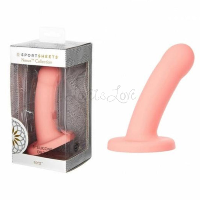 Sportsheets Nexus Collection Silicone Dildo 5 Inch Nyx Coral ( Last Piece )