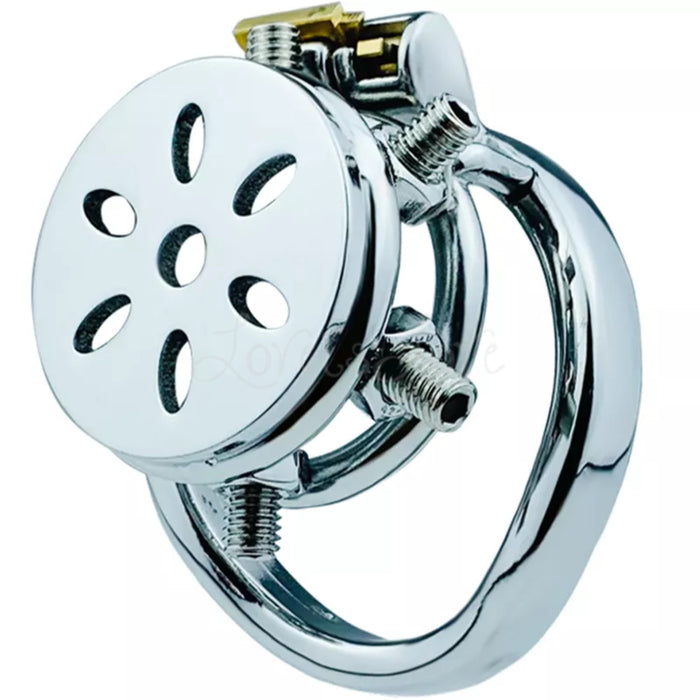 Stainless Steel Closed Chastity Ring with Pointed Screws Chastity Cage #134 with 45 mm Ring [Limited Time Offer]