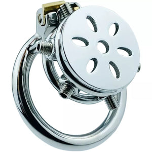 Stainless Steel Closed Chastity Ring with Pointed Screws Chastity Cage with 45 mm Ring love is love buy sex toys singapore u4ria