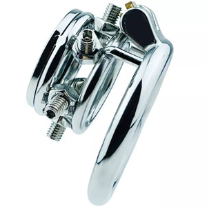 Stainless Steel Closed Chastity Ring with Pointed Screws Chastity Cage with 45 mm Ring love is love buy sex toys singapore u4ria