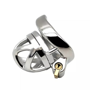 Stainless Steel Curved Ring Chastity Cock Cage with 45 mm Ring love is love buy sex toys singapore u4ria