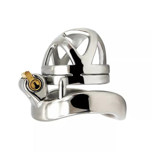 Stainless Steel Curved Ring Chastity Cock Cage with 45 mm Ring love is love buy sex toys singapore u4ria