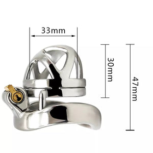 Stainless Steel Curved Ring Chastity Cock Cage with 45 mm Ring love is love buy sex toys singapore u4ria