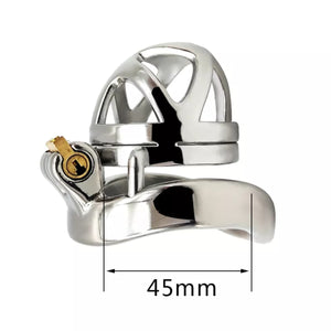 Stainless Steel Curved Ring Chastity Cock Cage with 45 mm Ring love is love buy sex toys singapore u4ria