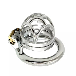 Stainless Steel Short Lock Chastity Cock Cage with 45 mm Ring love is love buy sex toys singapore u4ria