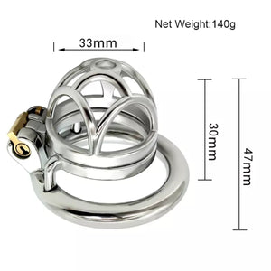 Stainless Steel Short Lock Chastity Cock Cage with 45 mm Ring love is love buy sex toys singapore u4ria