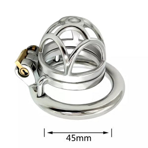 Stainless Steel Short Lock Chastity Cock Cage with 45 mm Ring love is love buy sex toys singapore u4ria