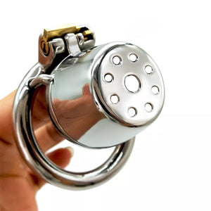 Stainless Steel Small Anti Pull-out Chastity Cage with 45 mm Ring love is love buy sex toys singapore u4ria