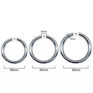 Stainless Steel Small Round Ring Chastity Cage with 45 mm Ring love is love buy sex toys singapore u4ria