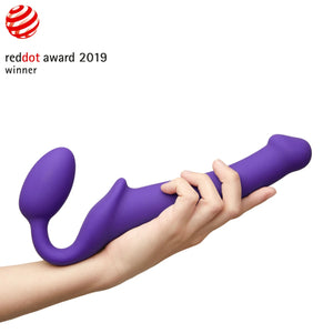 Strap-On-Me Semi Realistic Bendable Strap-On Silicone Dildo Purple Size S or M or L buy in Singapore LoveisLove U4ria