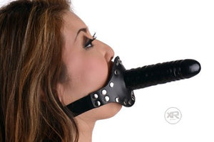 Strict Leather Studded Ride Me Mouth Gag With Dildo buy at LoveisLove U4Ria Singapore