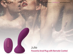 Svakom Julie Anal & G-spot Plug Prostate Milking Massager with Remote Control Violet (Authorized Dealer)