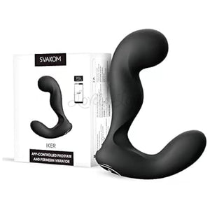 Svakom Iker App-Controlled Prostate and Perineum Vibrator Black Buy in Singapore LoveisLove U4Ria 