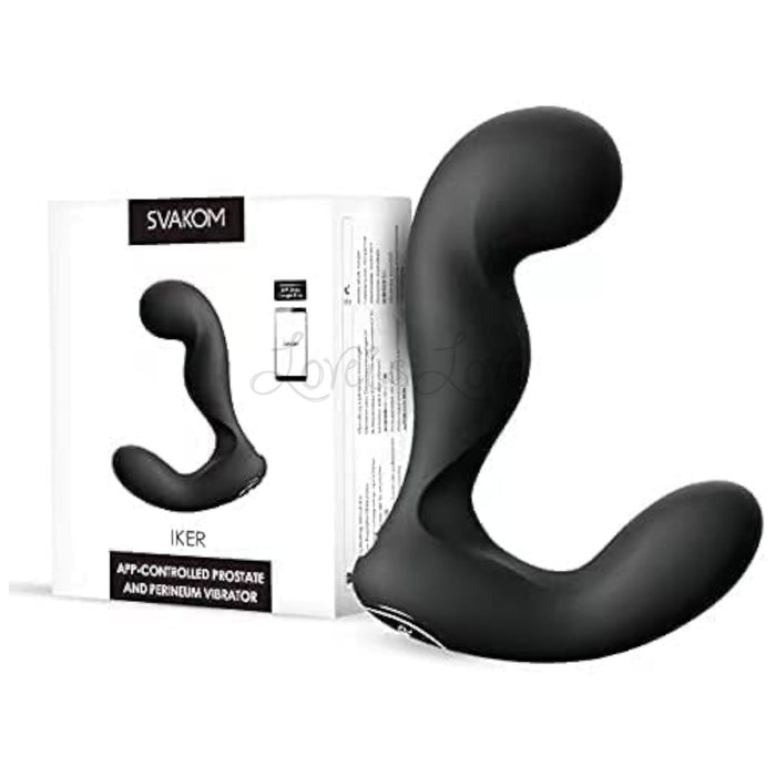 Svakom Iker App-Controlled Prostate and Perineum Vibrator Black (With Videos Demo)
