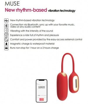 Svakom Muse Rhythm Based Music Vibrator Red (Just Sold)