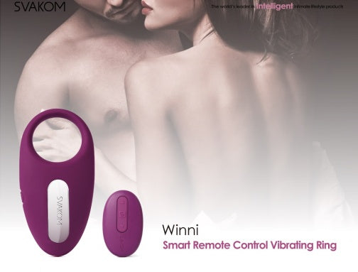 Svakom Winni Wearable Remote Control Vibrating Penis Ring (Specifically Designed for Couples)