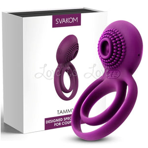 Svakom Tammy Double-Ring Clitoris Stimulating Couple's Penis Ring Vibrator Violet  Buy in Singapore U4ria LoveisLove