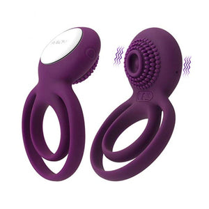 Svakom Tammy Double-Ring Clitoris Stimulating Couple's Penis Ring Vibrator Violet  Buy in Singapore U4ria LoveisLove