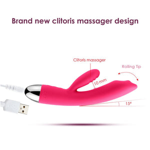 Svakom Trysta Dual-Motor Targeted Rolling-Bead G-spot & Clitoris Vibrator Plum Red Buy in Singapore LoveisLove U4ria 