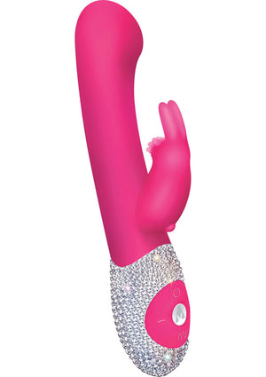 The Rabbit Company The G-Spot Rabbit Silicone Vibe Hot Pink Limited Edition Crystalized