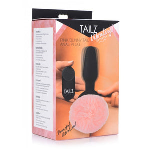 Tailz Vibrating Pink Bunny Tail Anal Plug buy in Singapore LoveisLove U4ria