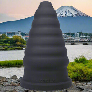 Tantus Cone Ripple XL Ribbed Anal Plug Onyx Black love is love buy sex toys singapore u4ria