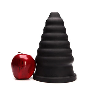 Tantus Cone Ripple XL Ribbed Anal Plug Onyx Black love is love buy sex toys singapore u4ria