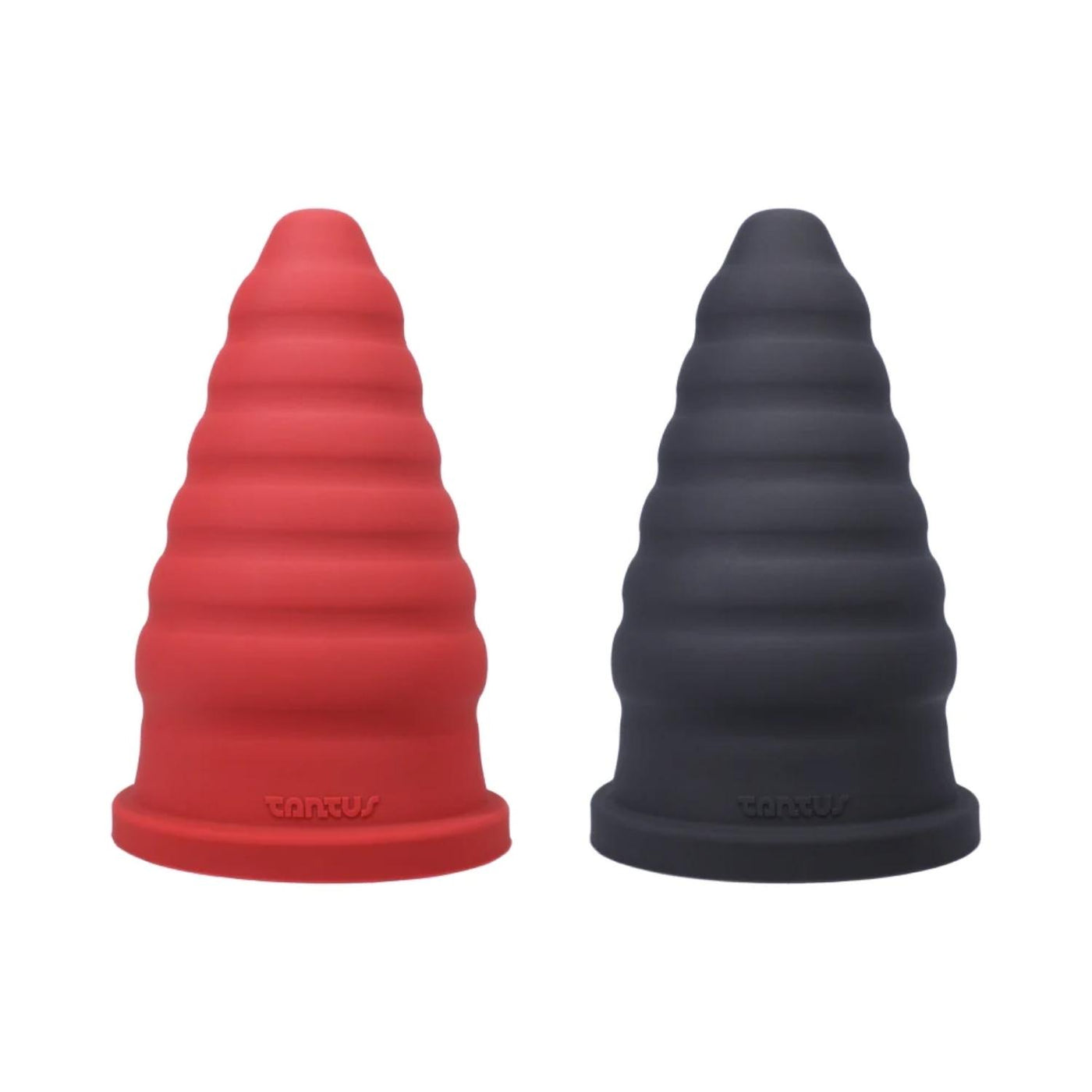 Tantus Cone Ripple XL Ribbed Anal Plug Onyx Black Love is Love Tantus Cone Ripple XL Ribbed Anal Plug Onyx Black Love is Love