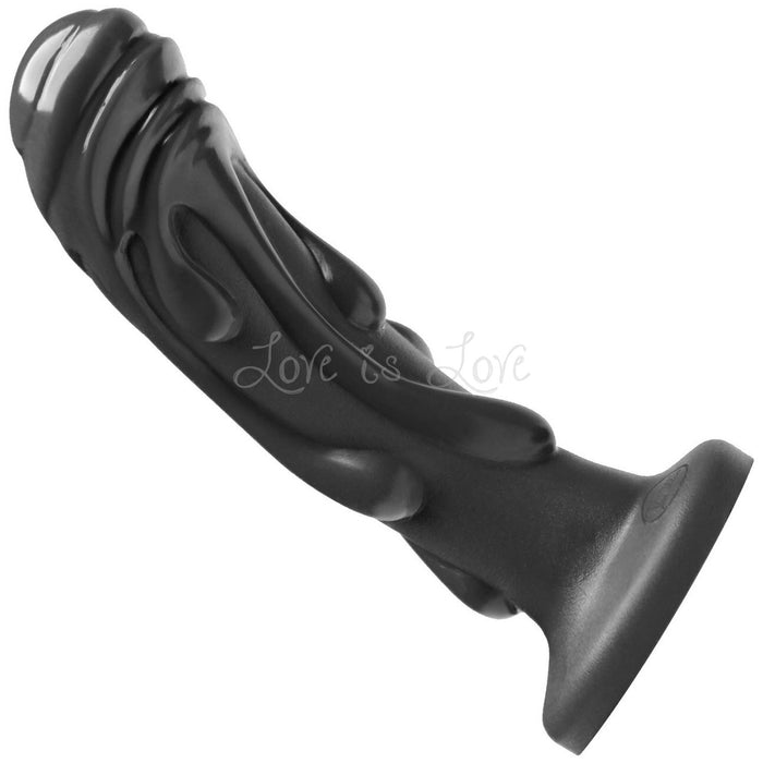 Tantus Magma Molten Texture Dildo Black (7 Inch Super Soft Silicone)