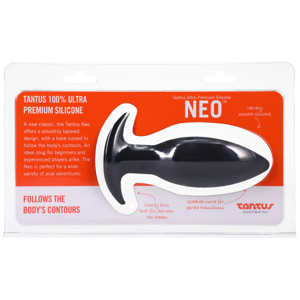 Tantus Neo Silicone Anal Butt Plug Black Love is Love Tantus Neo Silicone Anal Butt Plug Black Love is Love