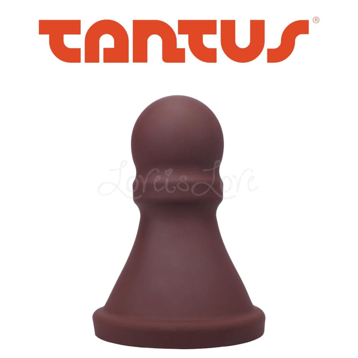 Tantus Pawn Firm XL Stretching Anal Plug Oxblood Red 7.25 Inches