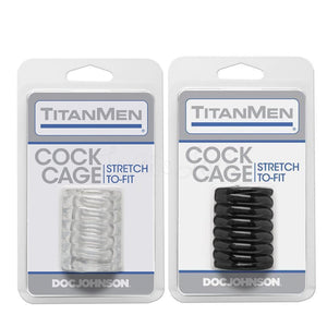 TitanMen Tools Cock Cage Clear or Black