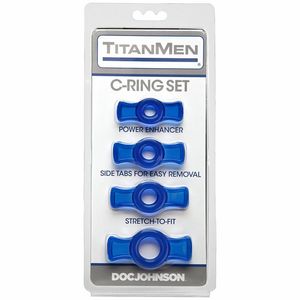 TitanMen Tools Cock Ring Set Blue