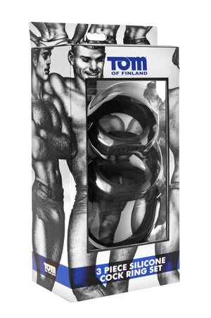 Tom Of Finland 3 Piece Silicone Cock Ring Set